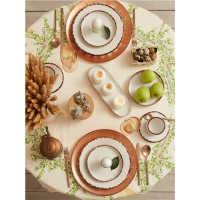 Скатерть "Этель" Еaster d=214см +/-3см, 100% хл, саржа 190 гр/м2