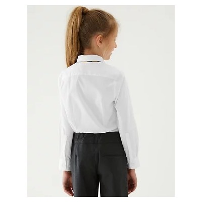 2pk Girls' Skinny Fit School Shirts (2-18 Yrs)