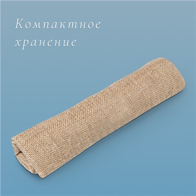 Мешок джутовый, 45×60 см, плотность 315 г/м², плетение 46×40 нитей, с завязками