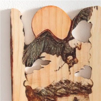 Панно настенное дерево «Парящий орёл», декор, 12×0.7×19 см