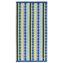 "Missoni-3005" Полотенце махровое 70х140см, плотность 375гр/м2, 100% хлопок, велюр, синий, Bolangde (Китай)
