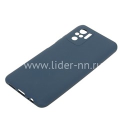 Задняя панель для Xiaomi  Redmi Note 10 Силикон матовый (синяя)