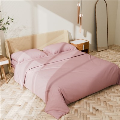Постельное бельё Этель 1,5 сп Pink rose 143х215, 150х70+3-2 шт, мако-сатин, 114г/м2