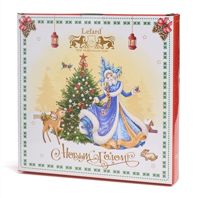 НАБОР ТАРЕЛОК ОБЕДЕННЫХ LEFARD "ДЕД МОРОЗ И СНЕГУРОЧКА"  2 ШТ. 27 СМ (КОР=9НАБ.)