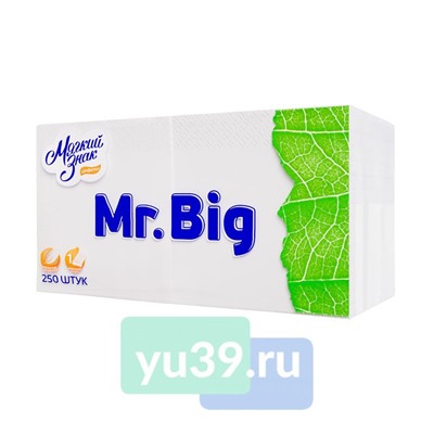 Салфетки Мягкий знак, 24x24 см., 250 шт., 1 сл.