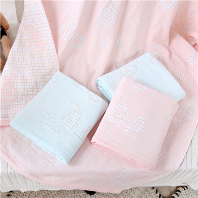 Summer gauze children's light and thin cotton bath towel