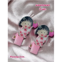 Заколка детская "Уточка" 2 шт УТ3 тип 1