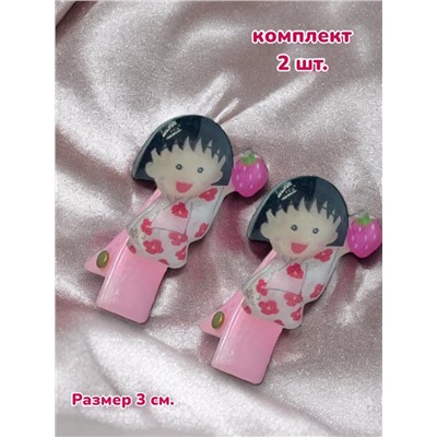 Заколка детская "Уточка" 2 шт УТ3 тип 1