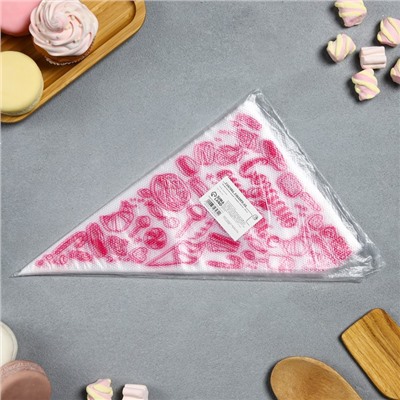 Кондитерские мешки «Создаю счастье», 50 шт., 35×20 см