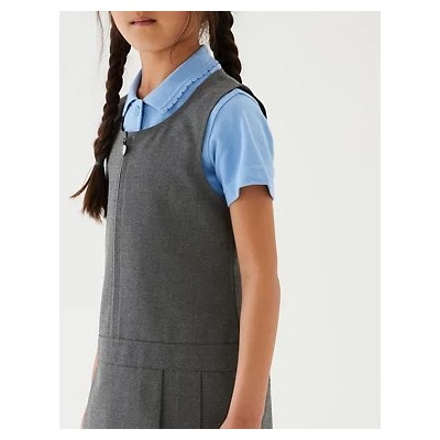 2pk Girls’ Crease Resistant School Pinafores (2-12 Yrs)