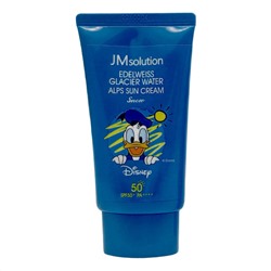 Jmsolution Охлаждающий солнцезащитный крем / Edelweiss Glacier Water Alps Moist Suncream Snow SPF50+/PA++++ Disney Donald Duck, 50 мл