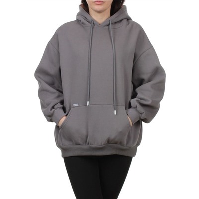 2610 GRAY Толстовка женская (85% хлопок, 10% полиэстер, 5% спандекс)