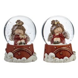 Фигурка декор в стекл шаре "Ангел", D 4.5 см, L4,5 W4,5 H6 см, 2в.