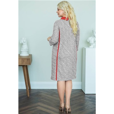 Платье ASV 2299 серо-красный