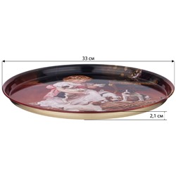 ПОДНОС СЕРВИРОВОЧНЫЙ AGNESS "ДЕВОЧКА С СОБАЧКАМИ" 33Х2,1 СМ