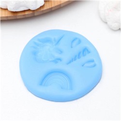 Молд для заливки «Радужный единорог», силикон, 5 ячеек, 6.3×0.5 см, МИКС