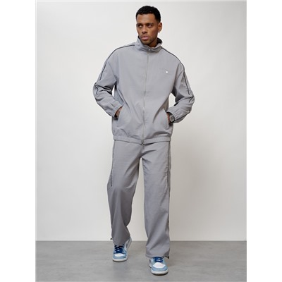 Спортивный костюм мужской модный серого цвета 15020Sr