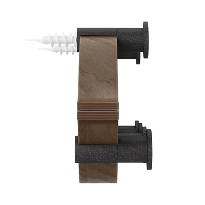 Вешалка настенная Montage, 6 крючков, черный/орех