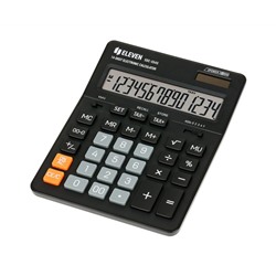 Калькулятор настольный Eleven SDC-554S, 14 разрядов, двойное питание, 155*205*36мм, черный