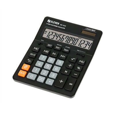 Калькулятор настольный Eleven SDC-554S, 14 разрядов, двойное питание, 155*205*36мм, черный