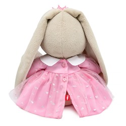 Мягкая игрушка "Зайка Ми в платье и розовой диадеме (малый)" (18 см)