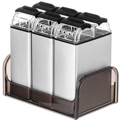 НАБОР ЕМКОСТЕЙ ДЛЯ СПЕЦИЙ ИЗ НЕРЖ.СТАЛИ 3ШТ AGNESS