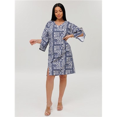 Женская туника Т-222(К) / Синий (узоры)