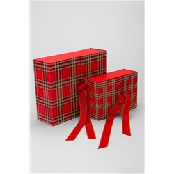 Набор подарочных коробок 2 в 1 «Red bow», 25.5*20.5*8.5-18.5*13*7