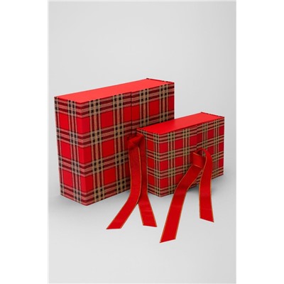 Набор подарочных коробок 2 в 1 «Red bow», 25.5*20.5*8.5-18.5*13*7