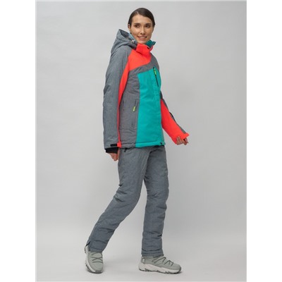 Горнолыжный костюм женский зеленого цвета 02011Z