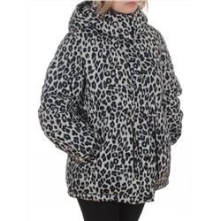 SJ 2251 GRAY/LEOPARD Куртка зимняя женская (200 гр. холлофайбер)