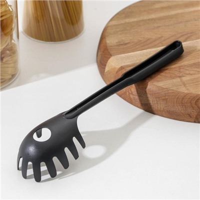 Ложка для спагетти Доляна «Орихалк», 30 см, чёрная