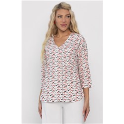 Блуза Статица (бело-красная) Б13775-16М