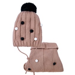Комплект для девочки: шапка, снуд
