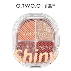 Роскошная ослепительная палетка теней для век O.TWO.O 4 цвета #1 - Золотая крепость 5,5 g