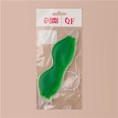 Маска для лица гидрогелевая, охлаждающая/согревающая, 18.5×5 см, зелёная