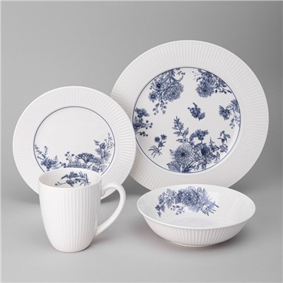 НАБОР ПОСУДЫ ОБЕДЕННЫЙ LEFARD "ROYAL BLUE" НА 4 ПЕР. 16 ПР. (КОР=1НАБ.)