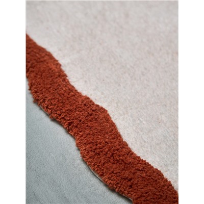 Коврик для ванной с кантом терракотового цвета из коллекции Trendy Ruffles, 50x80 см