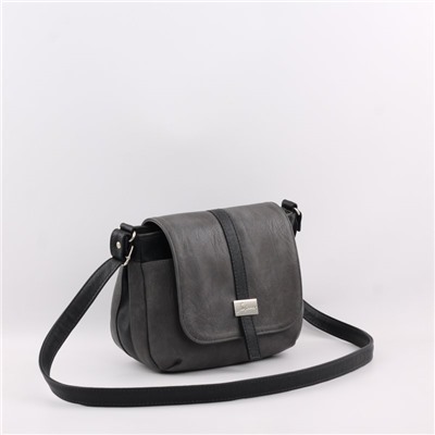 Сумка 106 македония серый+черный ХИТ продаж