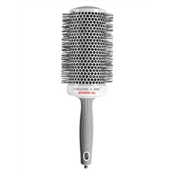 Olivia Garden Термобрашинг для укладки волос / Ceramic + Ion Speed XL White & Grey, 65 мм, бело-серый
