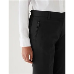 Girls' Slim Leg Slim Fit School Trousers (2-18 Yrs)
