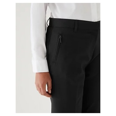 Girls' Slim Leg Slim Fit School Trousers (2-18 Yrs)