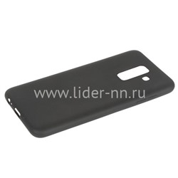 Задняя панель для Samsung Galaxy A6 Plus 2018 SM-A605M Силикон матовый (черная)
