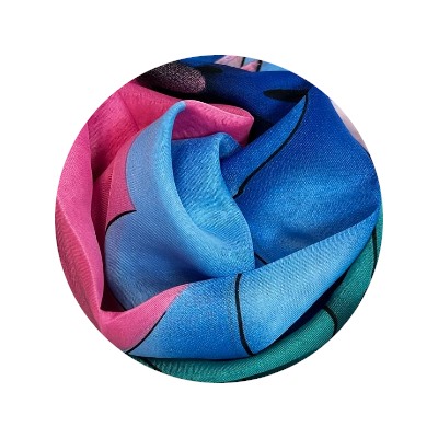 Шарф шифоновый с цветочным рисунком 3D Арт М52/6