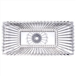 БЛЮДО СЕРВИРОВОЧНОЕ НА НОЖКЕ "BRILLIANCE" ПРЯМОУГОЛЬНОЕ, 38*17,5*11,5 СМ