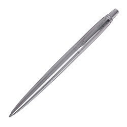 Ручка шариковая Parker Jotter Core Stainless Steel CT M, корпус из нержавеющей стали, серебристый матовый, синие чернила