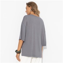 Футболка с декором из пайеток, Красиво живу (серая)