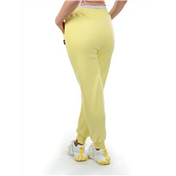 07 YELLOW Брюки спортивные женские на флисе (100% хлопок) 7986