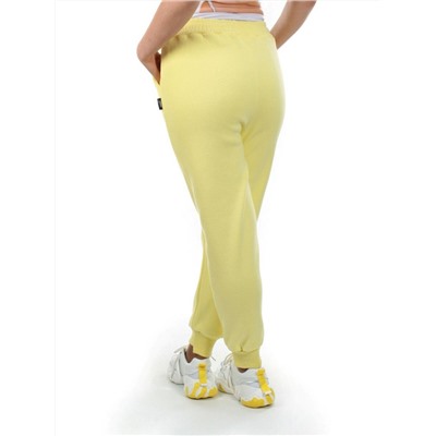 07 YELLOW Брюки спортивные женские на флисе (100% хлопок) 7986