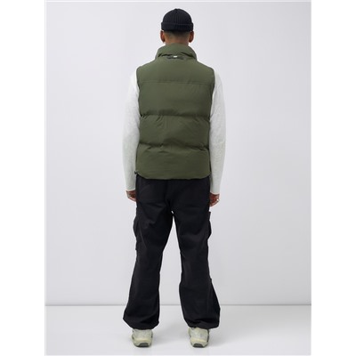 Жилет мужской утепленный спортивный цвета хаки 15322Kh